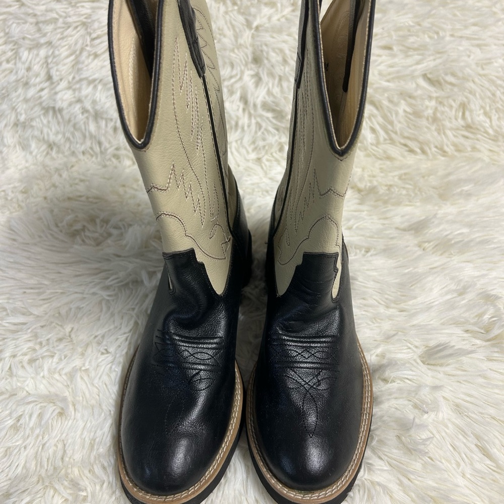 Jama old west youth made in India leather cowboy boots 1605 030 size (12 y). - Picture 2 of 7